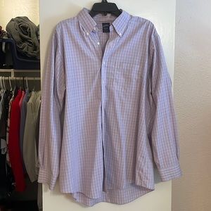 MENS PURPLE CHECKERED Button Down Dress Shirt